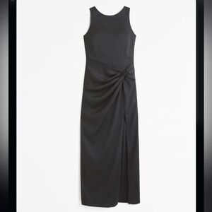 NWT Abercrombie Black Draped Skirt Maxi Dress Small